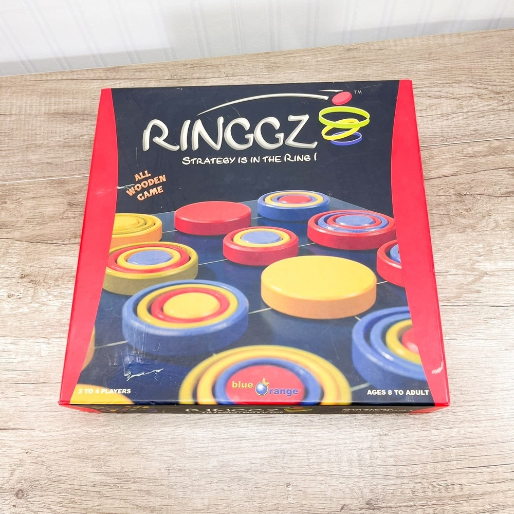 RINGGZ All Wooden Strategy Ring Board Game 100% COMPLETE - Picture 7 of 8